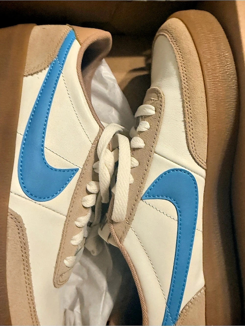 Nike Killshot 2 Leather Sneakers White & Blue Women's US 8 Like New
